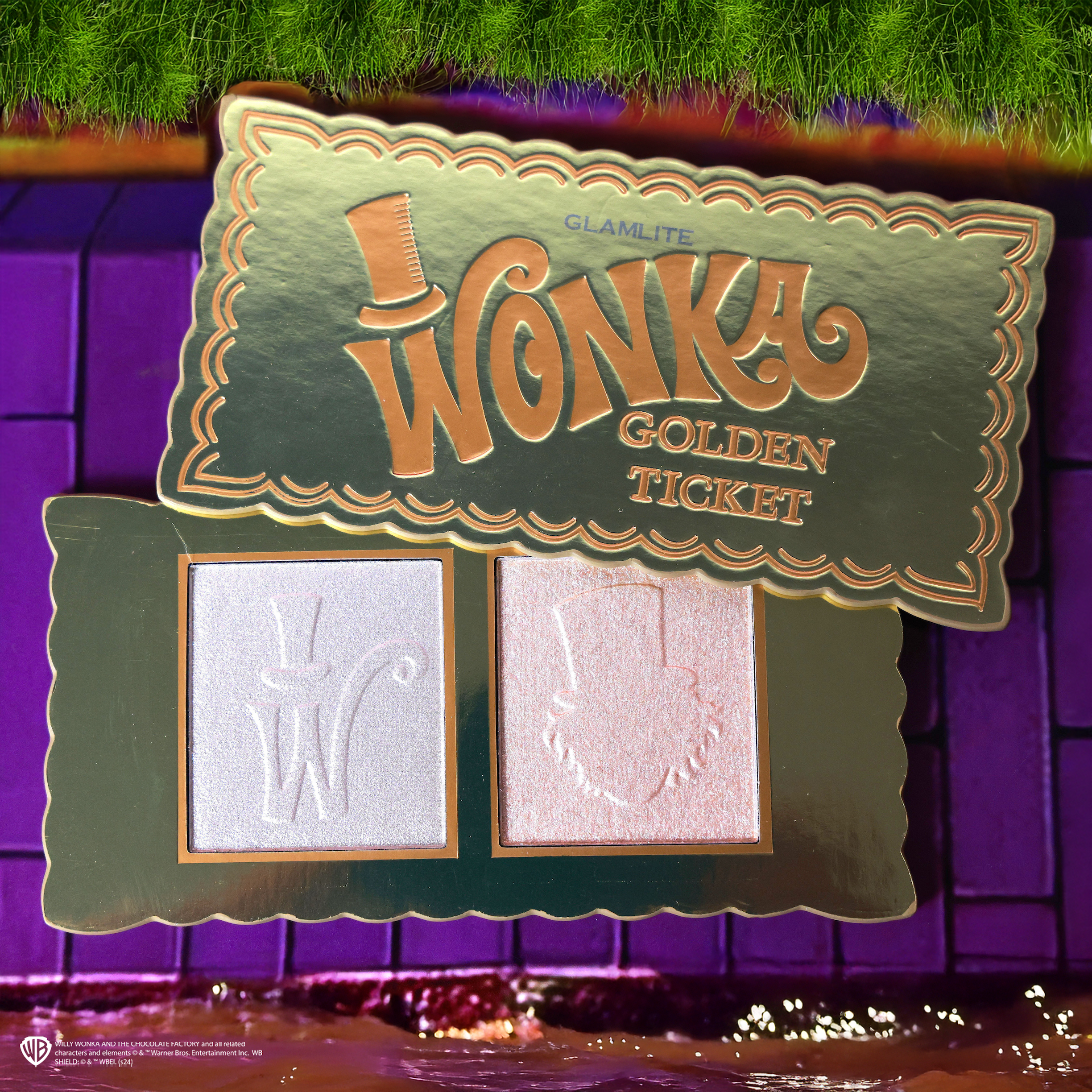 Wonka x Glamlite  Golden Ticket Highlighter