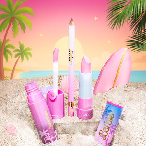 Barbie x Glamlite "Malibu" Lip Kit